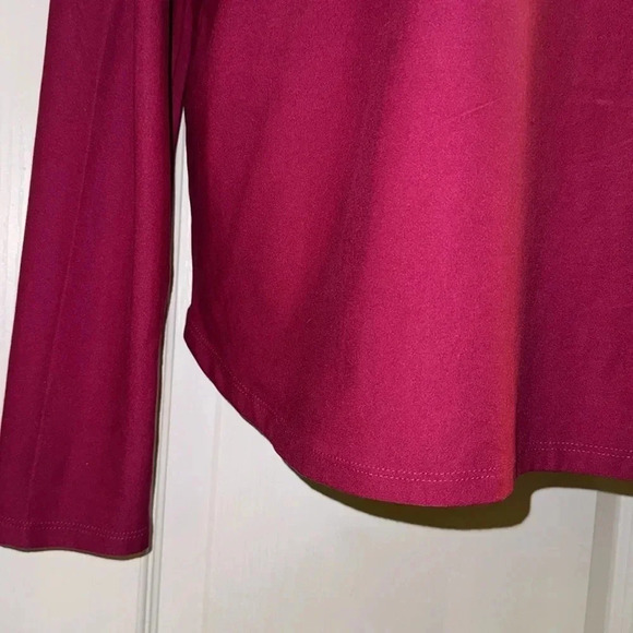 Zelos Long Sleeve Burgundy Top - Picture 3 of 6